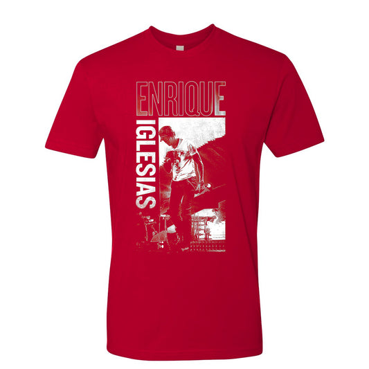 Enrique Iglesias Heart Photo Men's Tee - Red
